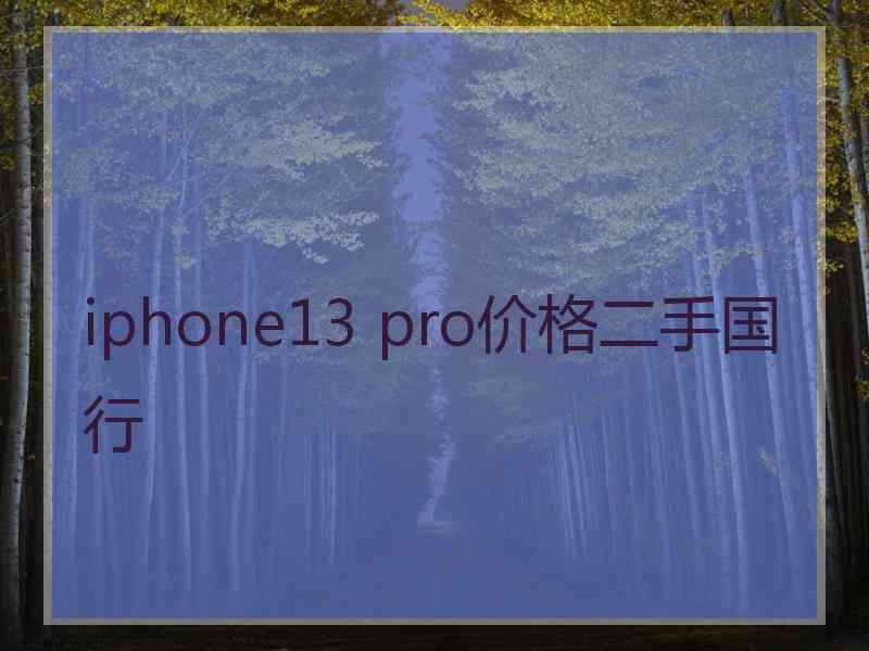 iphone13 pro价格二手国行