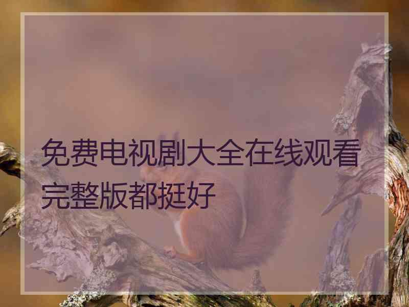 免费电视剧大全在线观看完整版都挺好