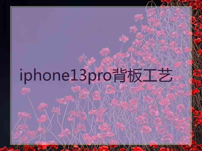 iphone13pro背板工艺