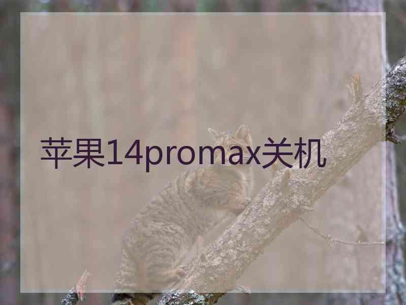 苹果14promax关机