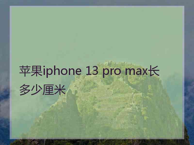 苹果iphone 13 pro max长多少厘米