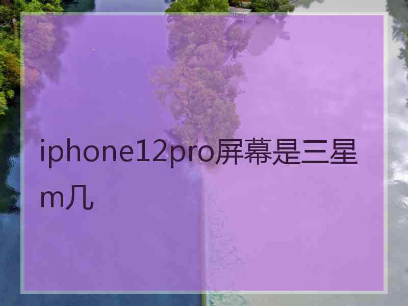 iphone12pro屏幕是三星m几