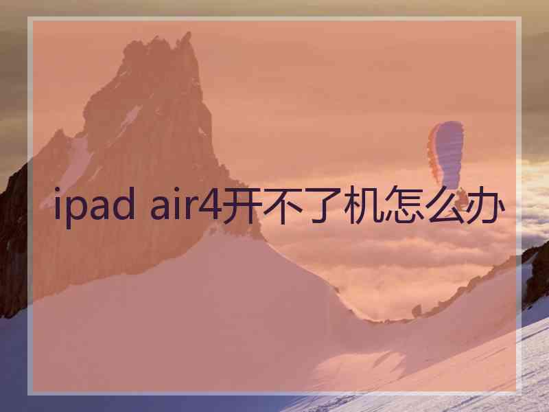 ipad air4开不了机怎么办