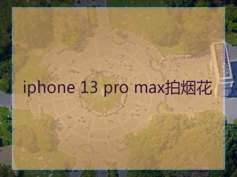 iphone 13 pro max拍烟花