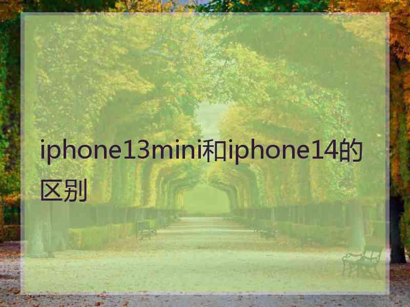 iphone13mini和iphone14的区别