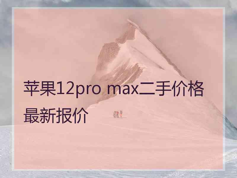 苹果12pro max二手价格最新报价