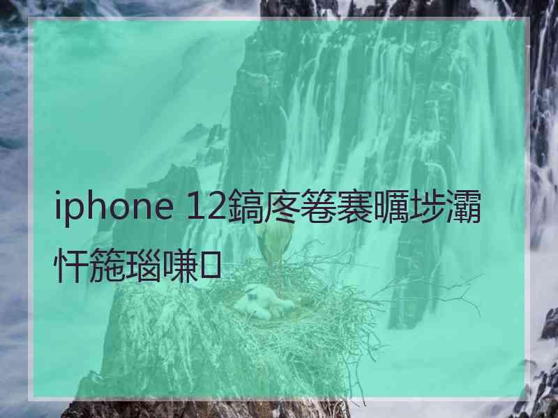 iphone 12鎬庝箞褰曞埗灞忓箷瑙嗛