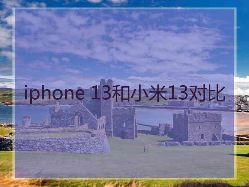 iphone 13和小米13对比