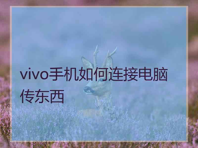 vivo手机如何连接电脑传东西