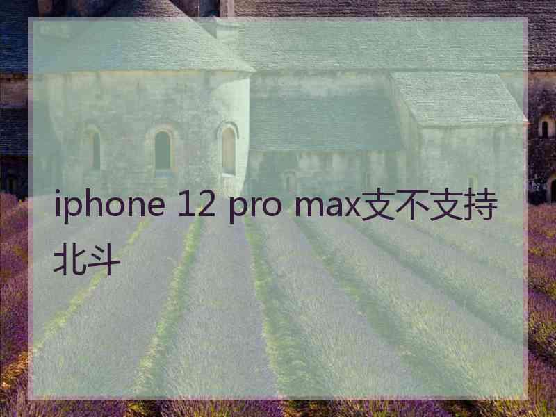 iphone 12 pro max支不支持北斗