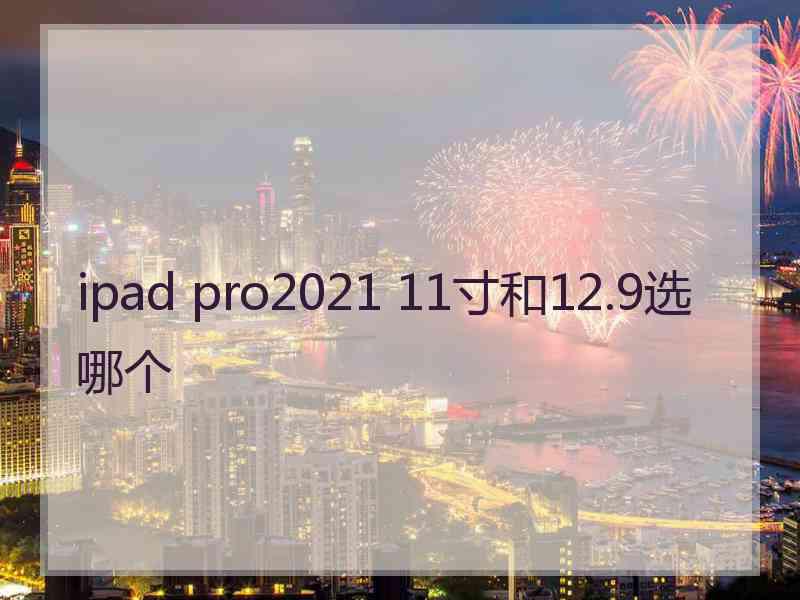 ipad pro2021 11寸和12.9选哪个