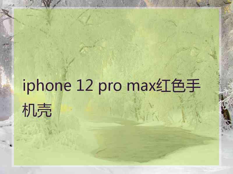 iphone 12 pro max红色手机壳