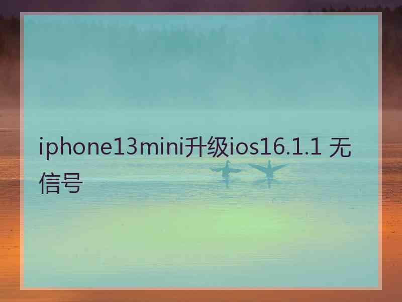 iphone13mini升级ios16.1.1 无信号