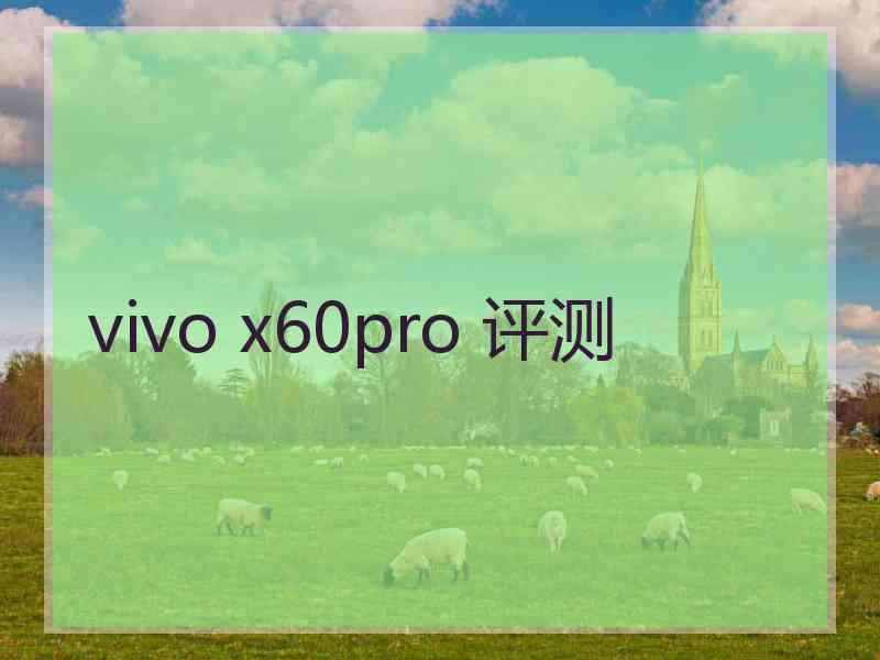 vivo x60pro 评测