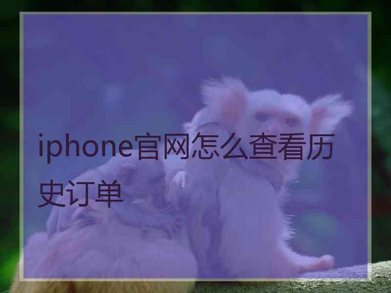 iphone官网怎么查看历史订单