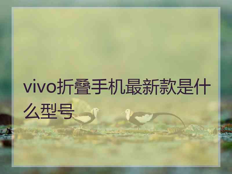 vivo折叠手机最新款是什么型号