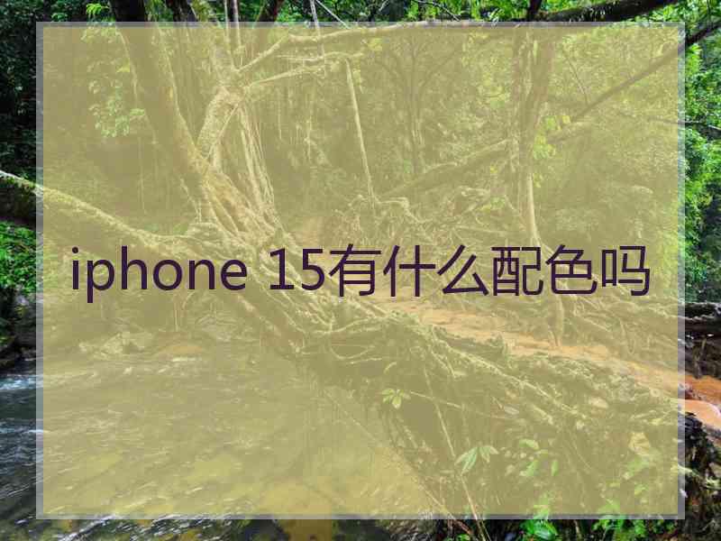 iphone 15有什么配色吗