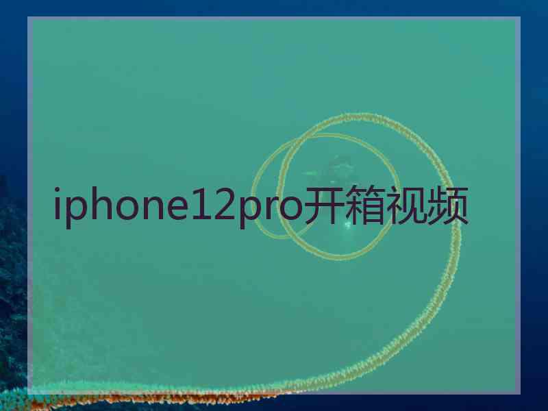 iphone12pro开箱视频