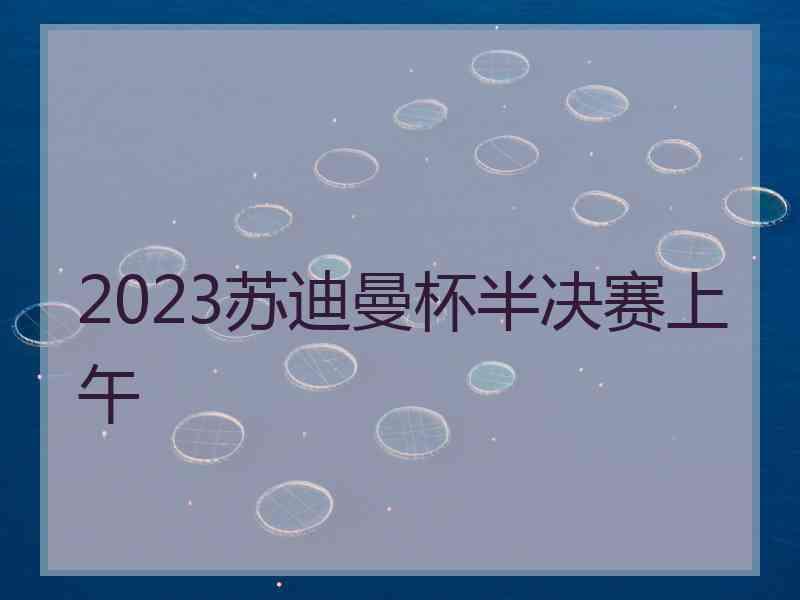 2023苏迪曼杯半决赛上午