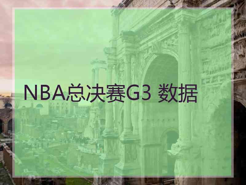 NBA总决赛G3 数据