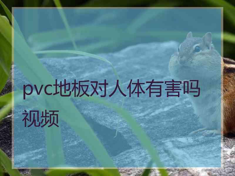 pvc地板对人体有害吗视频