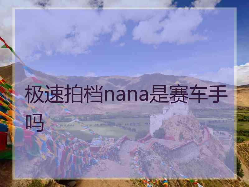 极速拍档nana是赛车手吗