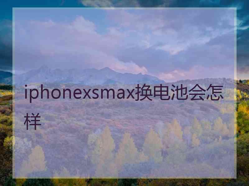 iphonexsmax换电池会怎样