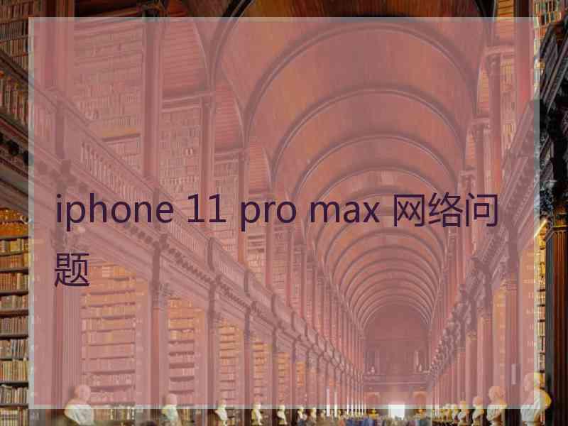 iphone 11 pro max 网络问题