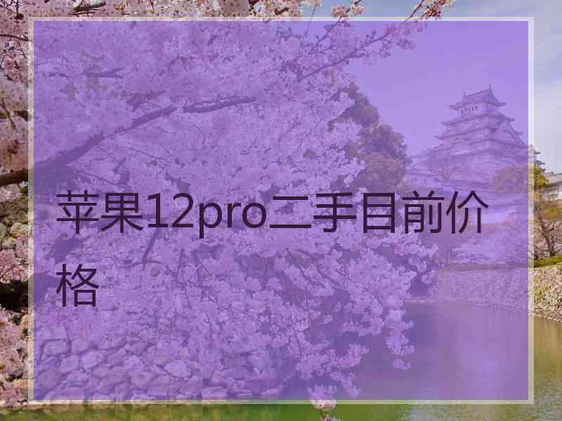 苹果12pro二手目前价格