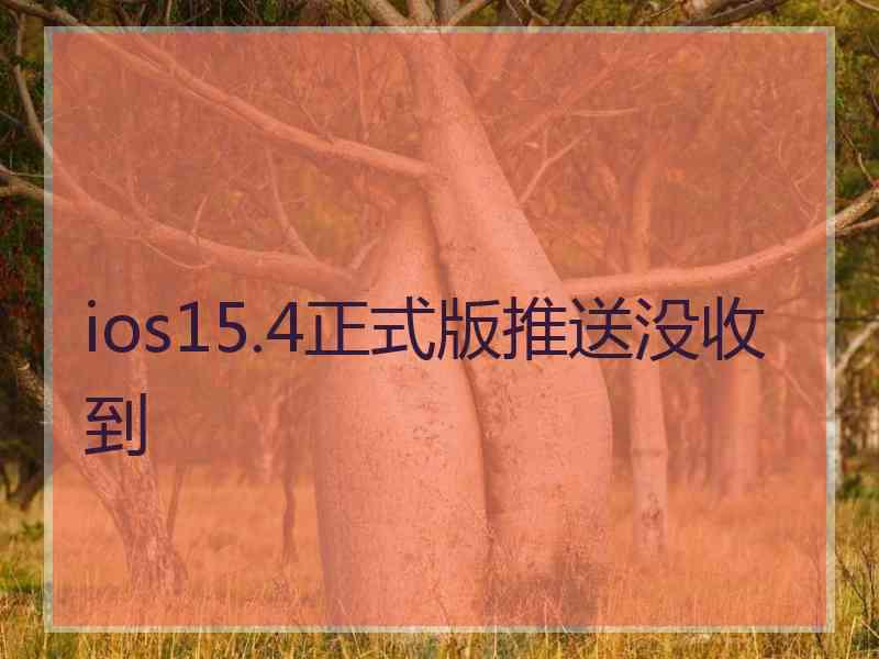 ios15.4正式版推送没收到