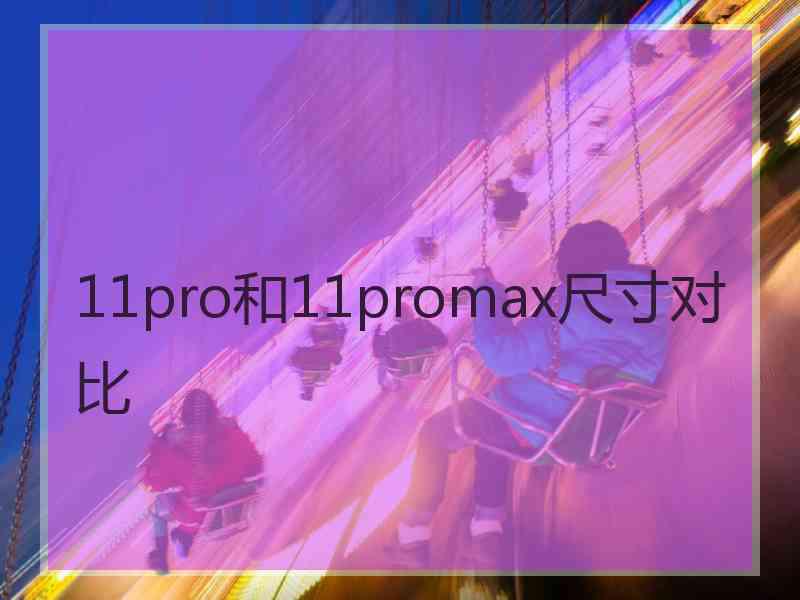 11pro和11promax尺寸对比