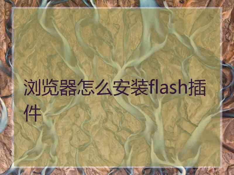 浏览器怎么安装flash插件