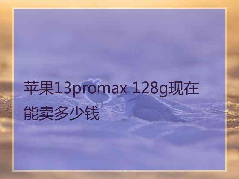 苹果13promax 128g现在能卖多少钱