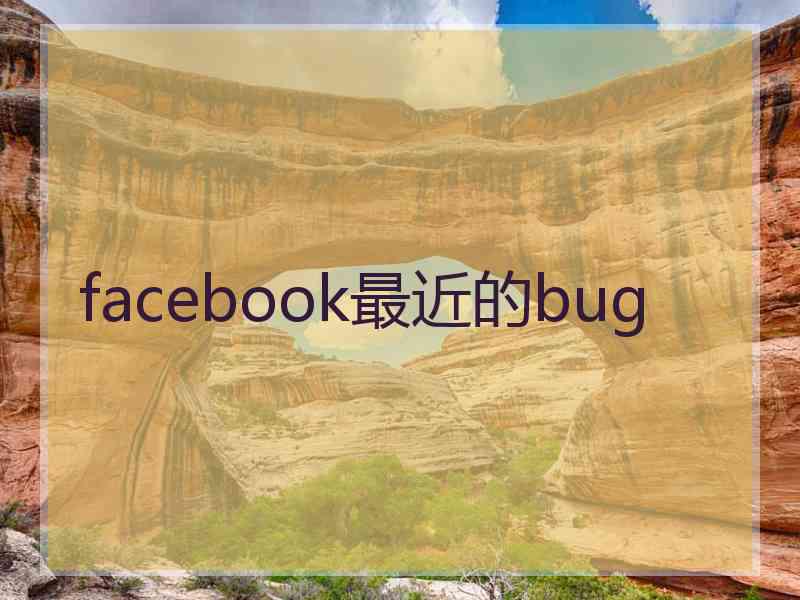 facebook最近的bug