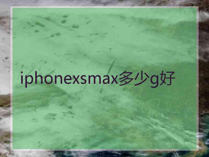 iphonexsmax多少g好