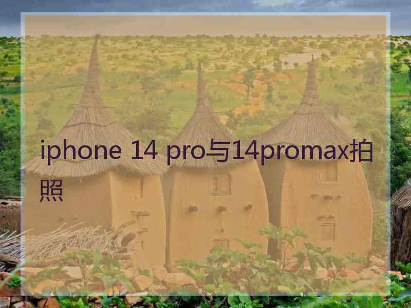 iphone 14 pro与14promax拍照