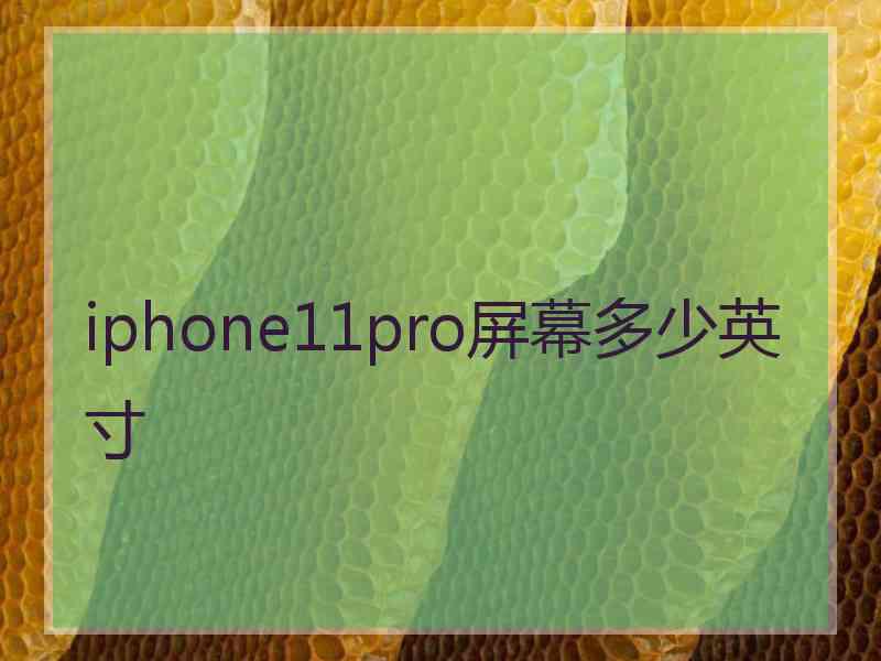 iphone11pro屏幕多少英寸