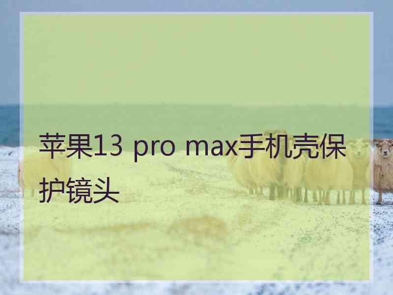 苹果13 pro max手机壳保护镜头