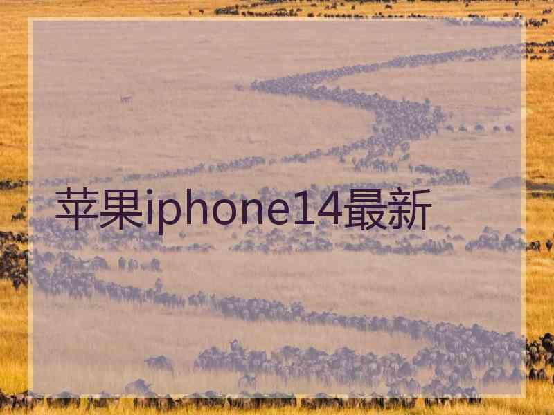 苹果iphone14最新