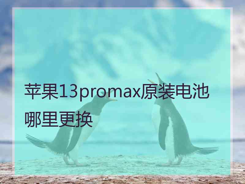 苹果13promax原装电池哪里更换