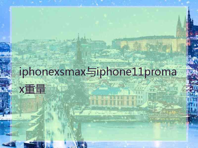 iphonexsmax与iphone11promax重量