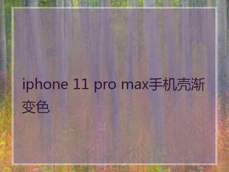 iphone 11 pro max手机壳渐变色