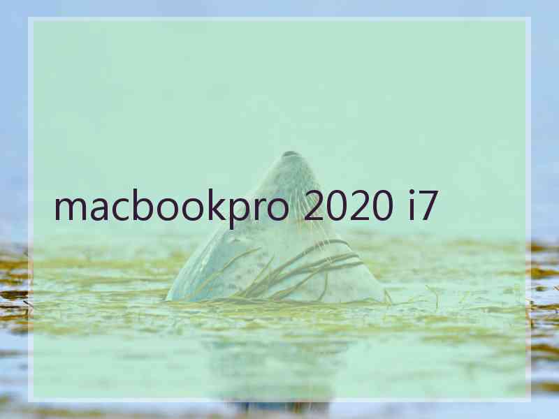 macbookpro 2020 i7