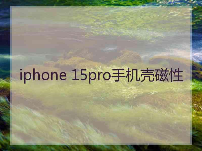 iphone 15pro手机壳磁性