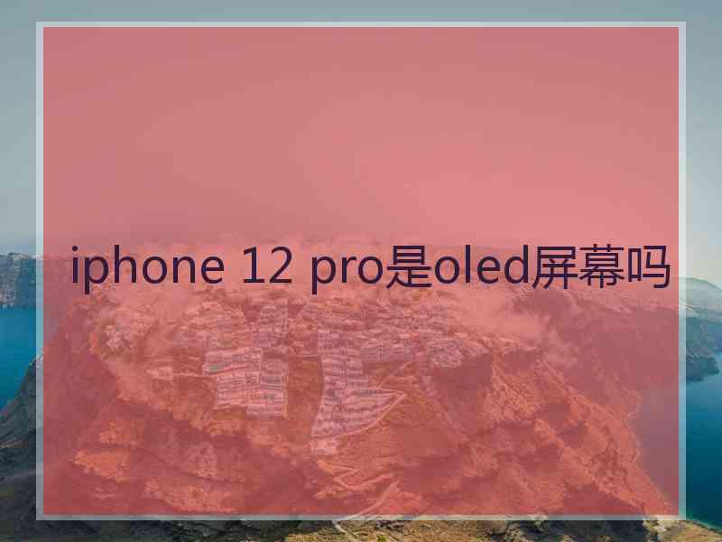 iphone 12 pro是oled屏幕吗