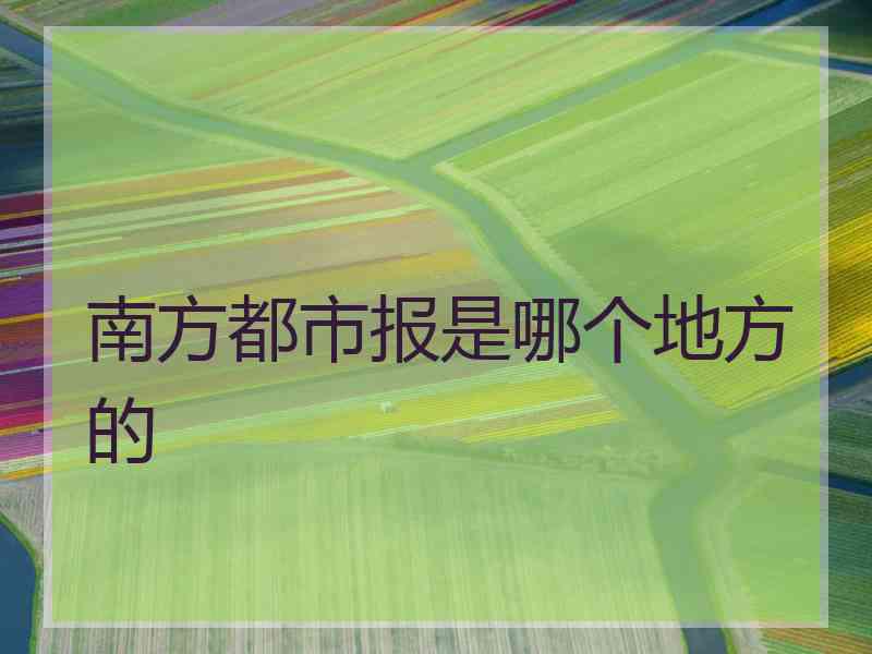 南方都市报是哪个地方的