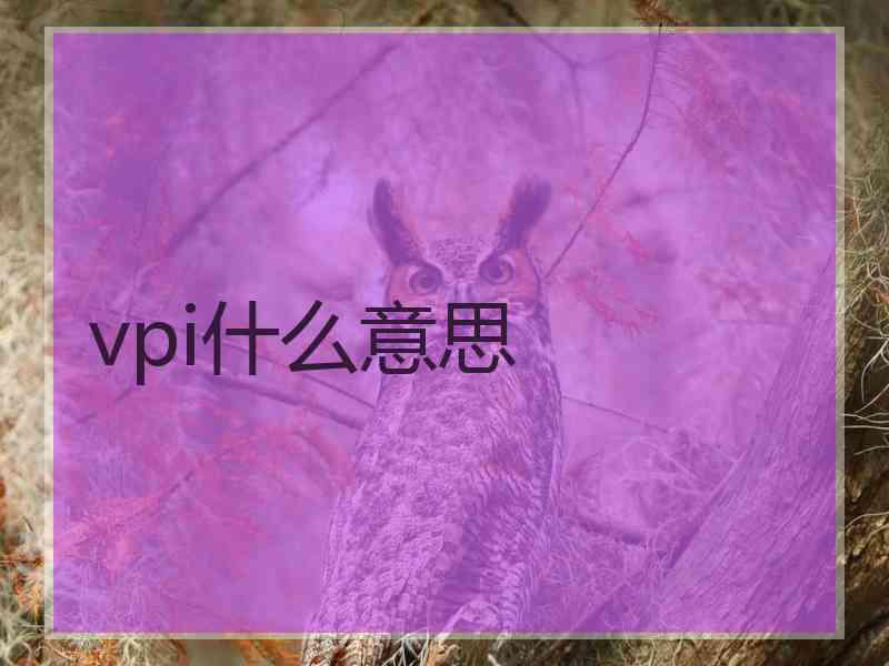 vpi什么意思