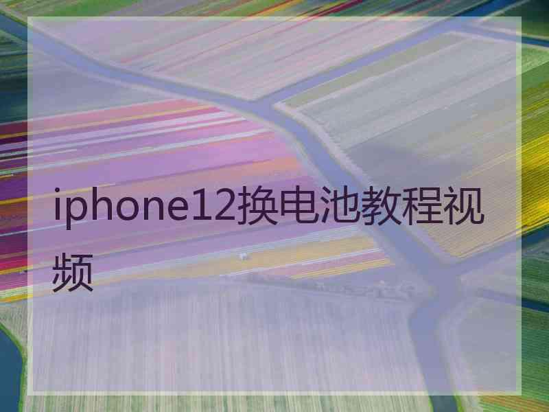 iphone12换电池教程视频