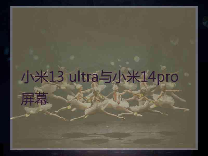 小米13 ultra与小米14pro屏幕