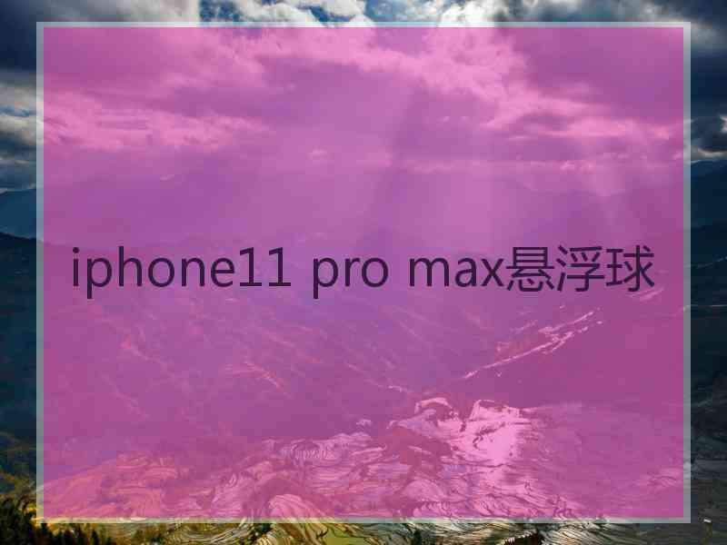 iphone11 pro max悬浮球